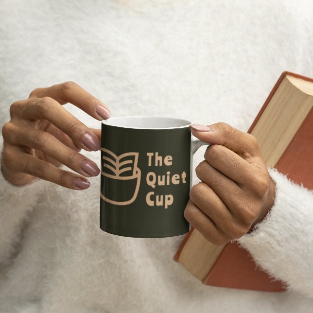 Citation de la Coupe calme l Mug de marque vert fo (Créateur téléchargé)