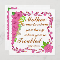 Citation de la fête des mères par Emily Dickinson