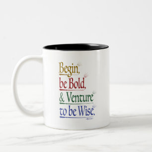 Citation de la Horace magique Mug à deux tons
