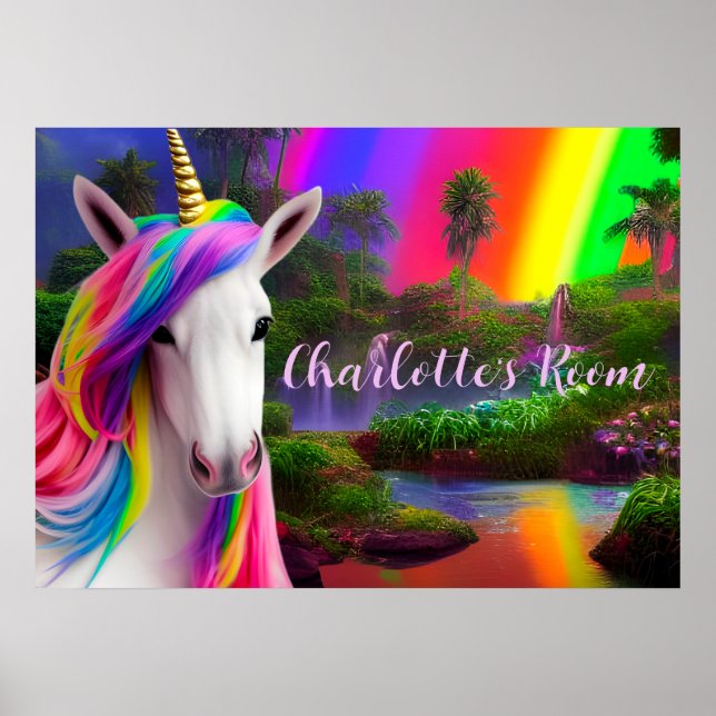 Citation de la salle d'enfants Poster Unicorn Wall (Devant)
