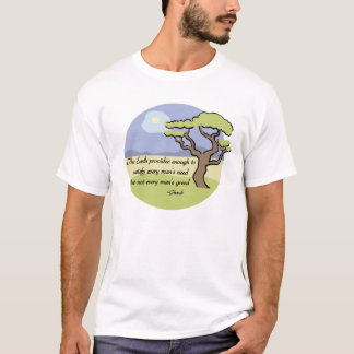 Citation de la terre par le T-shirt de Gandhi