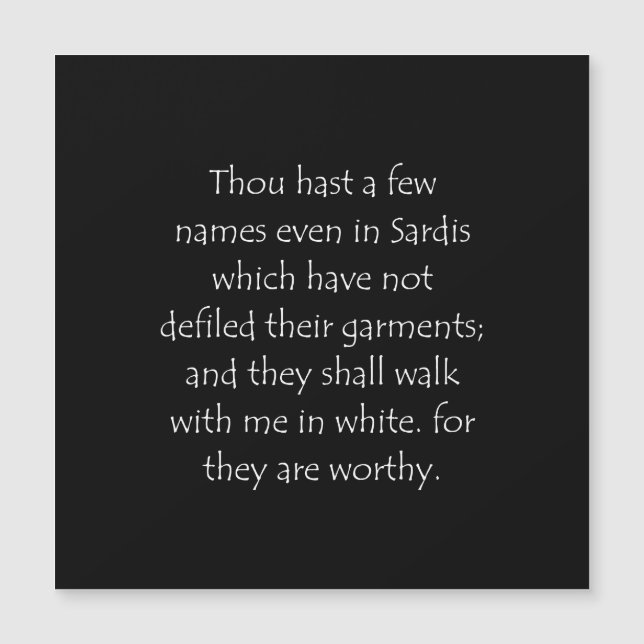 Citation de l'écriture Révélation 3 4 (Devant)