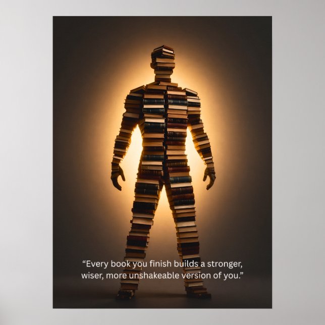 Citation de lecture inspirante pour décoration mur (Devant)