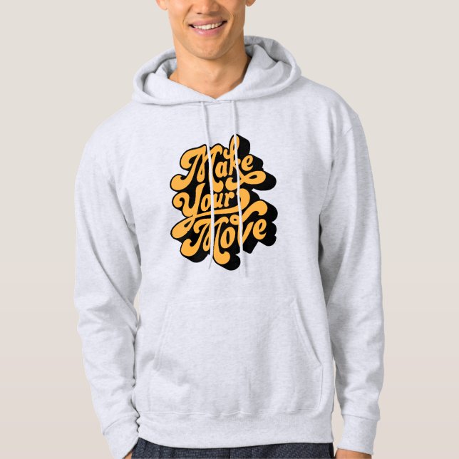 Citation de lettre 3D design Sweat - shirt à capuc (Devant)