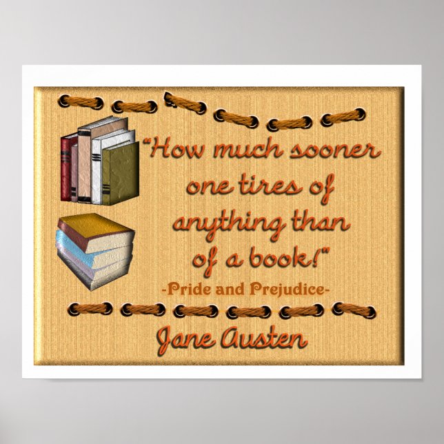 Citation de livre Jane Austen - Poster (Devant)