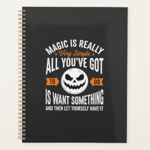 Citation de magie d'Halloween Design de visage de