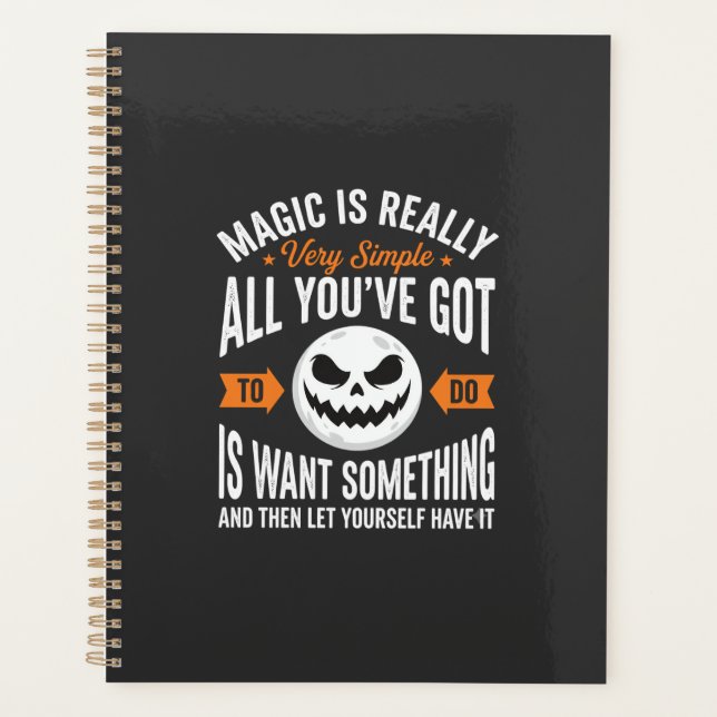Citation de magie d'Halloween Design de visage de  (Devant)