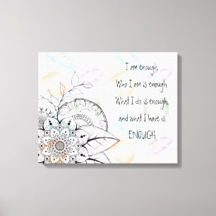 Citation de mandala inspirante toile murale