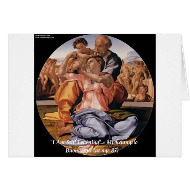 Citation de Michelangelo et Art « Apprentissage »  (Devant horizontal)