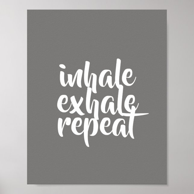 citation de motivation affiche inhale exhale répét (Devant)