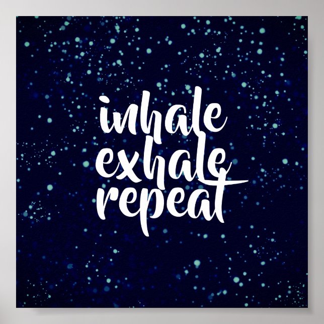 citation de motivation affiche inhale exhale répét (Devant)