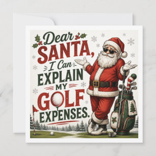 Citation de Noël drôle de golf pour golfeur
