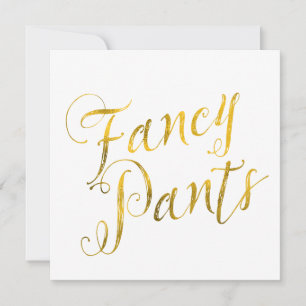 Citation de pantalon fantaisie Faux Gold Foil Desi