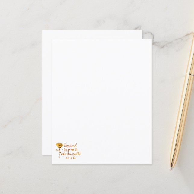 Citation de prière de tournesol (Devant/Arrière en situation)