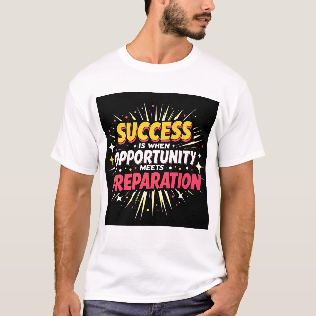 Citation de réussite motivationnelle pour t-shirts (Devant)