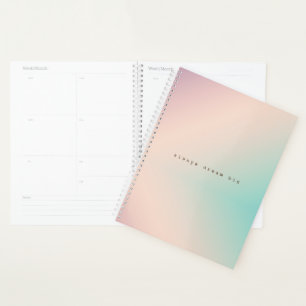 Citation de rêve inspirante Peach Aqua Tie Dye Omb