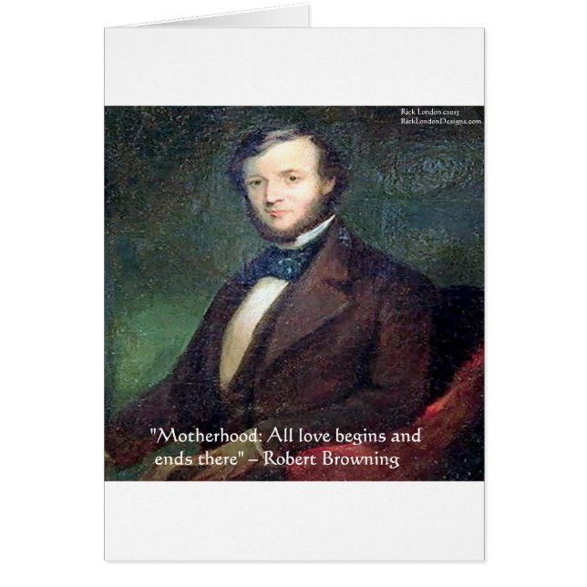 Citation de Robert Browning sur la maternité (Devant)