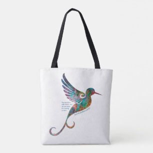 Citation de Rumi avec le sac fourre-tout à colibri
