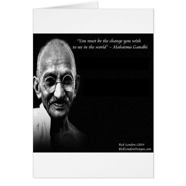 Citation de sagesse de Gandhi sois le changement (Devant)
