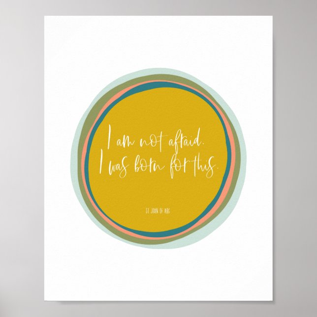 Citation de Saint Jean d'Arc | art mural chrétien (Devant)