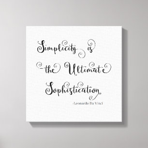 Citation de Simplicité - Toile