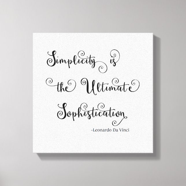 Citation de Simplicité - Toile (Recto)