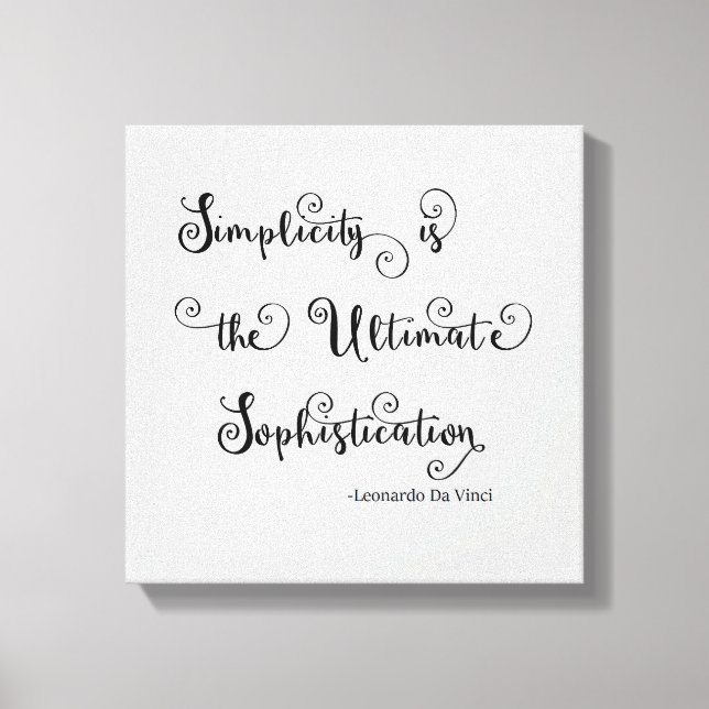 Citation de Simplicité - Toile (Recto)