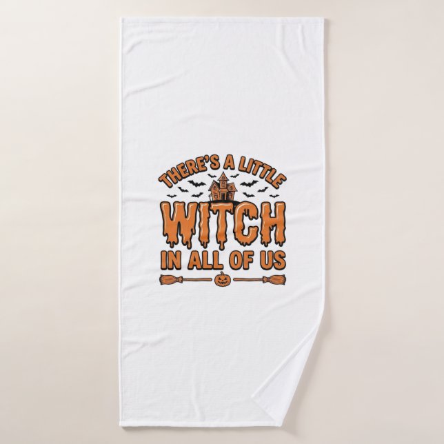 Citation de sorcière d'Halloween Design vectoriel  (Serviette de bain)