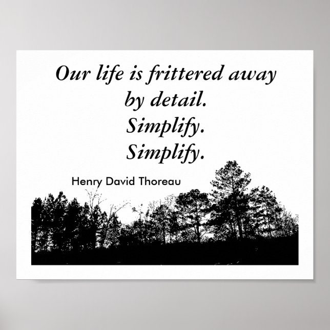 Citation de Thoreau - affiche (Devant)