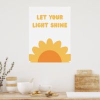 Citation de tournesol jaune brillant Art mural