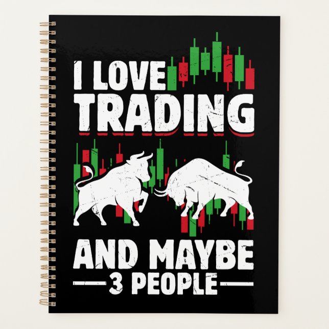 Citation de trading amusante Taureau & chandelier  (Devant)