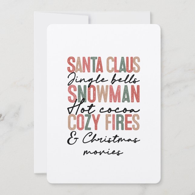 Citation de typographie Boho Joyeux Noël Carte de  (Devant)
