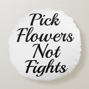 Citation de typographie inspirante Coussin rond