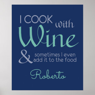 Citation de vin affiche de nom personnalisé