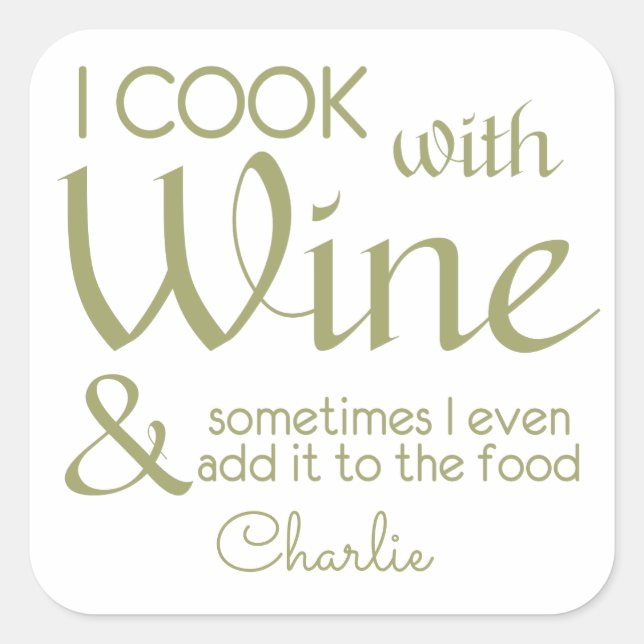 Citation de vin autocollants de nom personnalisé (Devant)