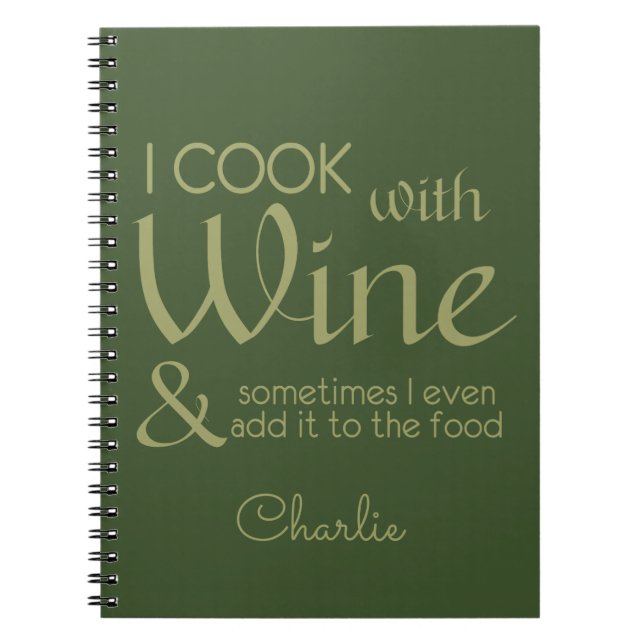 Citation de vin carnet de nom personnalisé (Devant)