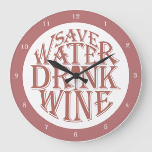 Citation de vin Mur Acrylique Horloge
