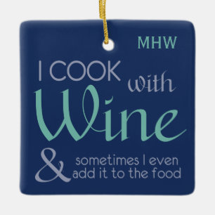 Citation de vin ornements monogrammes personnalisé