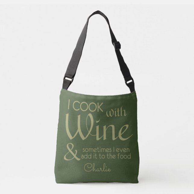 Citation de vin sacs de nom personnalisés (Devant)