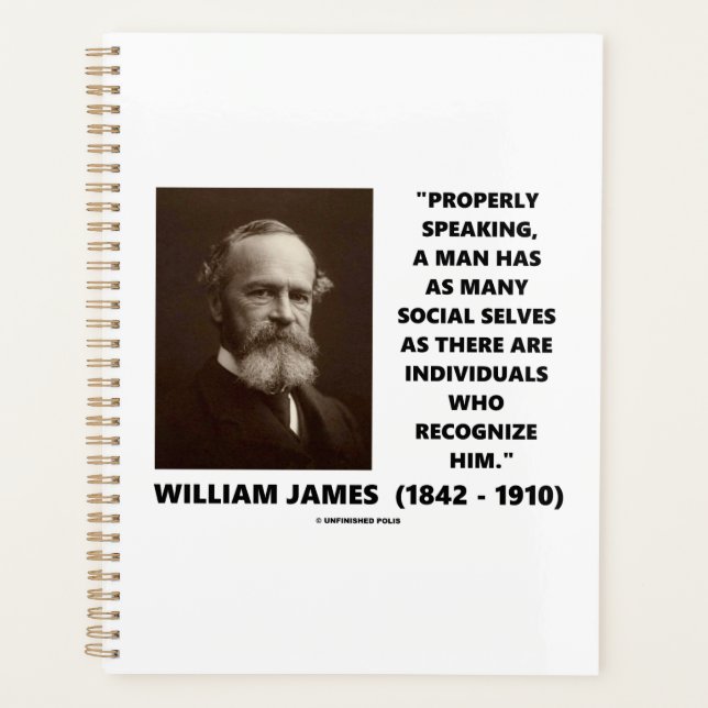 Citation de William James sur les multiples moi so (Devant)