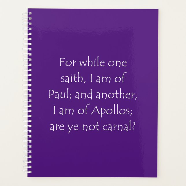 Citation d'écriture 1 Corinthiens 3 4 (Devant)