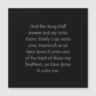 Citation d'écriture Matthew 25 40