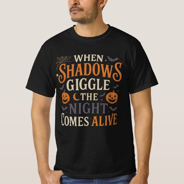 Citation d'Halloween T-Shirt Design nuit de l'ombr (Devant)