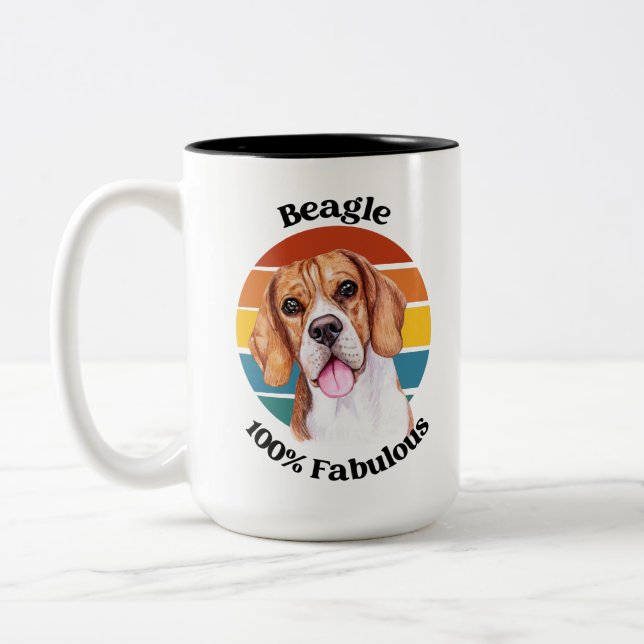 Citation drôle beagle Deux Tones Coffee Mug (Gauche)