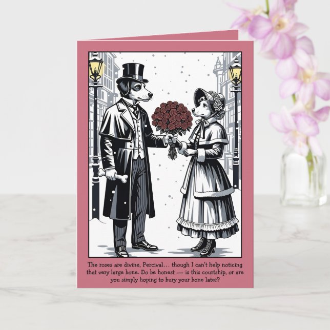 Citation drôle carte personnalisable Saint-Valenti (Orchidée)