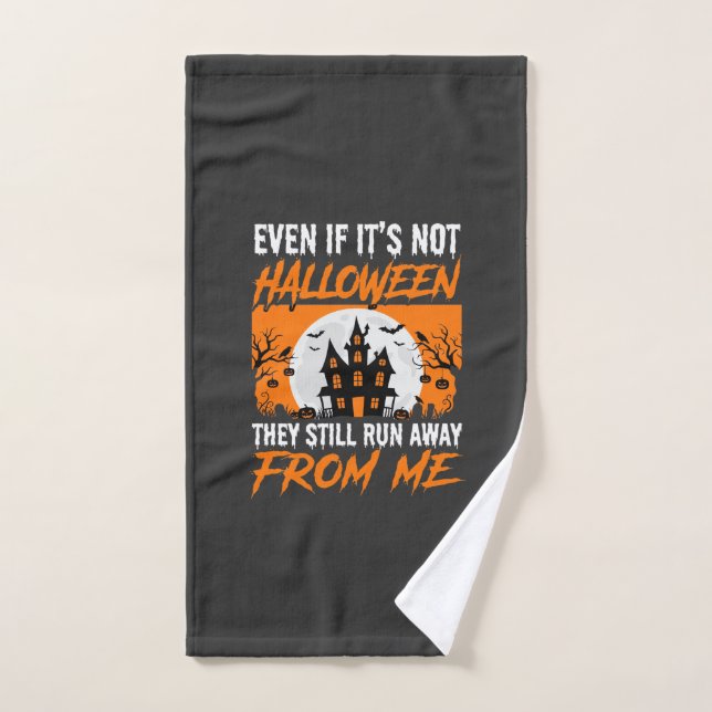 Citation drôle de maison hantée pour Halloween Gra (Serviette à main)