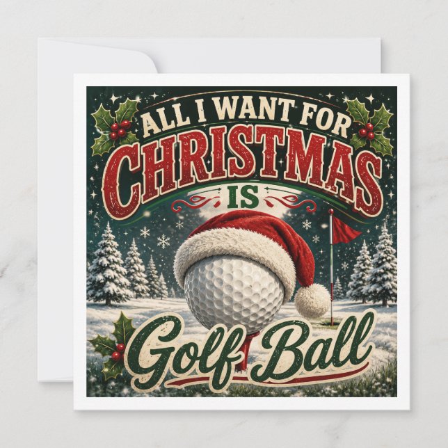 Citation drôle de Noël pour golfeur (Devant)