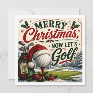 Citation drôle de Noël pour golfeur