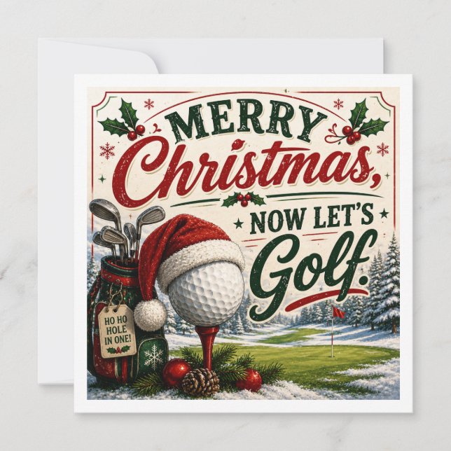 Citation drôle de Noël pour golfeur (Devant)