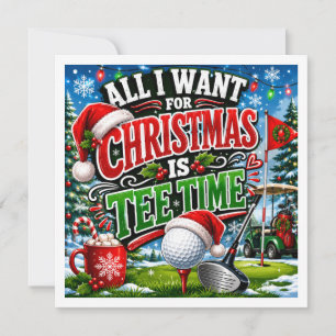 Citation drôle de Noël pour golfeur Golf